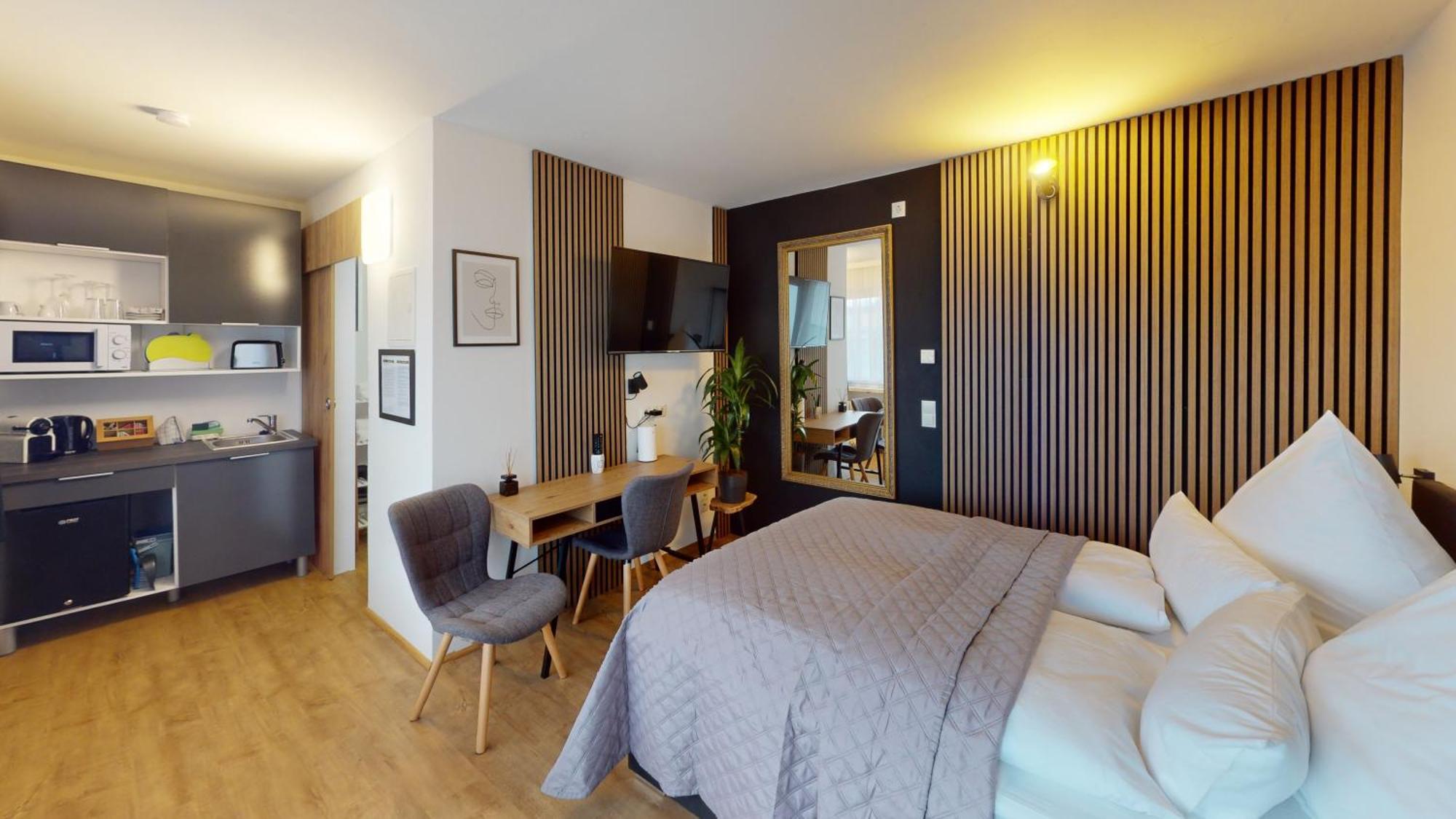 Budget Studio - 2 Einzelbetten - Parkplatz Dornbirn Bagian luar foto